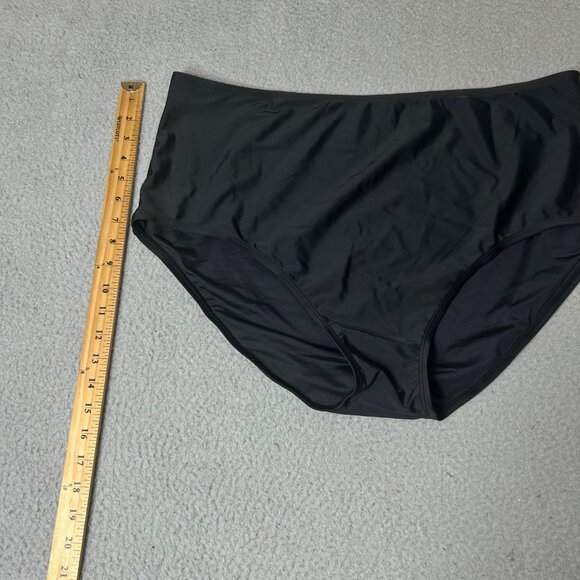 Honey Mark 2 Piece Swimsuit Womens 3XL Black Basil Wrap Top High Waist Bottoms - Picture 9 of 14